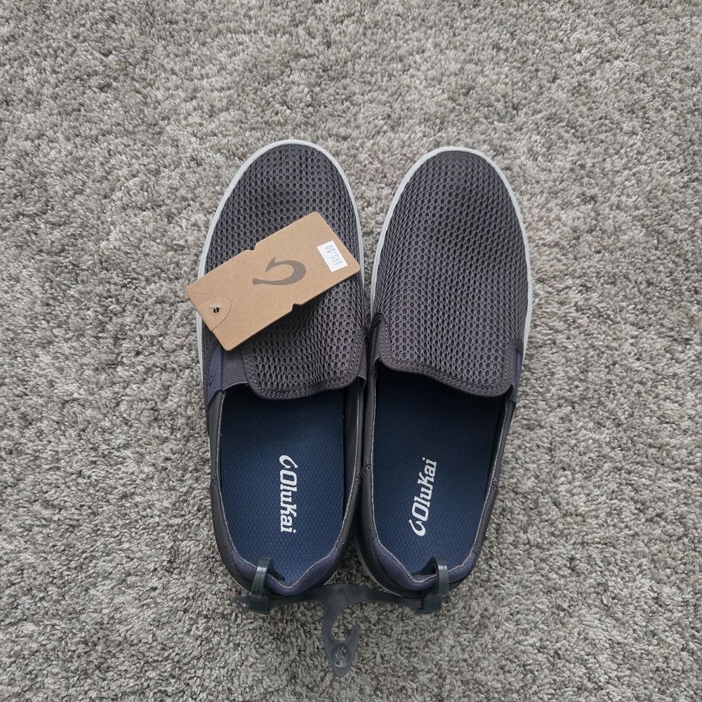 Olukai Men's Slip-On Shoes - Dark Gray